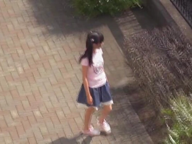 Pretty petite Asian teen gets her shaved tight muff drilled