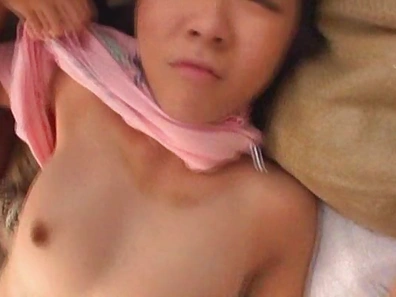 Pretty petite Asian teen gets her shaved tight muff drilled