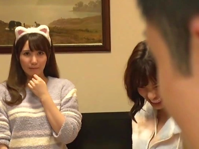 Hot Japanese amateur tries cock from behind