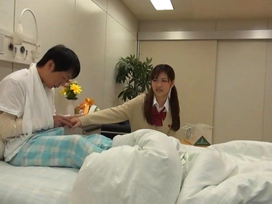 Horny Asian schoolgirl has hardcore sex in a hospital