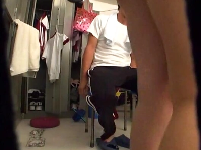 Nasty school lass gives head in her sexy swimsuit