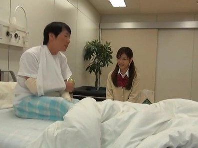 Horny Asian schoolgirl has hardcore sex in a hospital