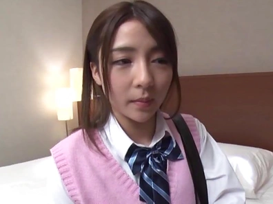 Spicy schoolgirl in an erotic teasing session