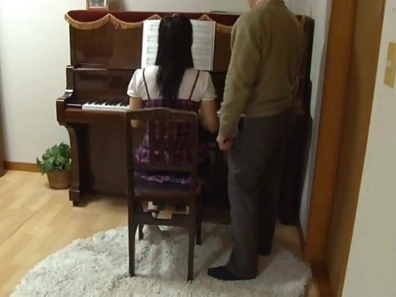 Asian piano teacher has sex and secret camera
