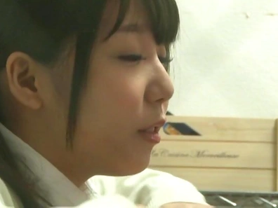 Frisky Japanese amateur has steaming sex on the floor