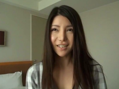 Pretty long-haired teen girl shows off her pussy and jerks off cock