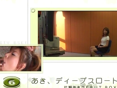 Hot Asian MILF Aki Katase gives some steaming deepthroat action
