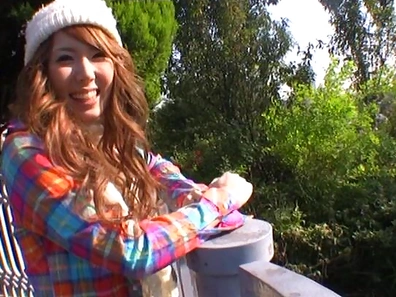 Picked up girl, Hatano Yui lets horny guy to play with her pussy