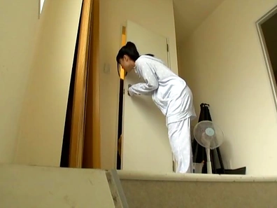 Hot Asian teen Nagomi gives a sizzling blowjob on the toilet