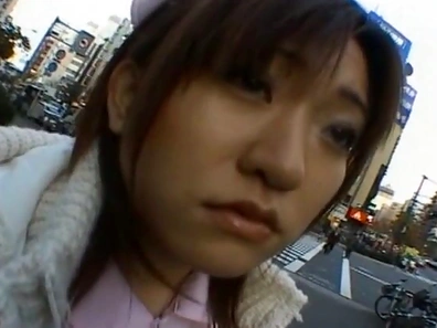 Naughty Asian girl is in public