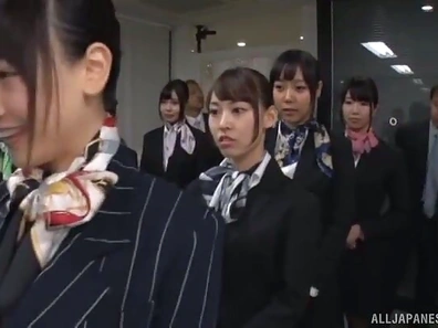 Japanese Cuties Get Steamy with Office Kink Group Sex Party