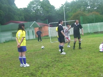 Soccer Star Teen Gets Wild Gangbang Action On Football Field