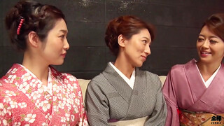 Maki Hojo's Kimono Orgy With Friends Ends In Hot Anal Action