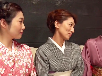 Maki Hojo's Kimono Orgy With Friends Ends In Hot Anal Action