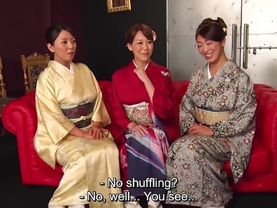 Excited Reiko & Friends Engage In Hot Kimono Sex Party Night Adventure